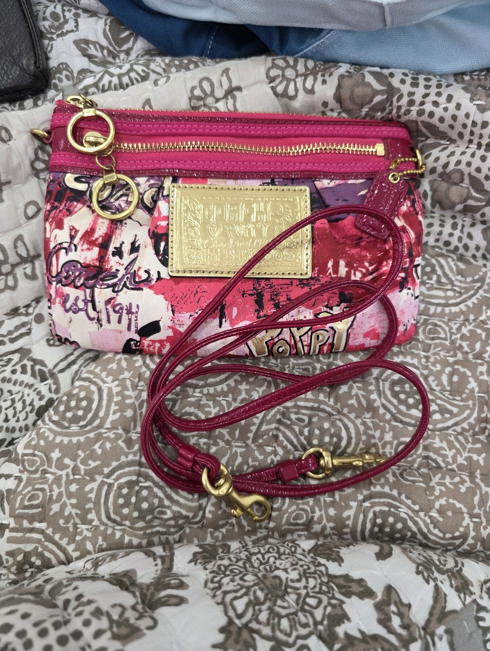 Y2K Coach Graffiti Poppy Crossbody